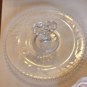 Imperial Glass Candlewick Pastry Tray